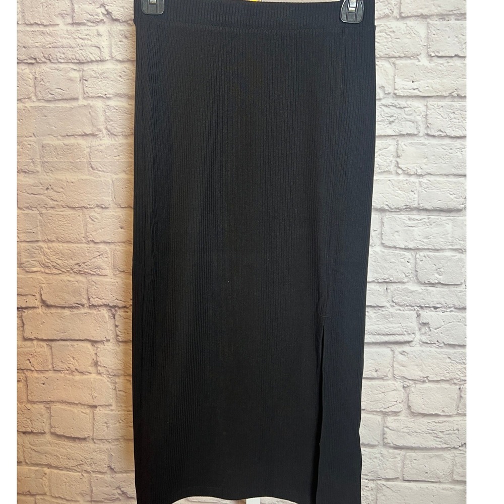 The Drop Women's Veronique High-Waist Slit Skirt Cleanfit Minimalcore